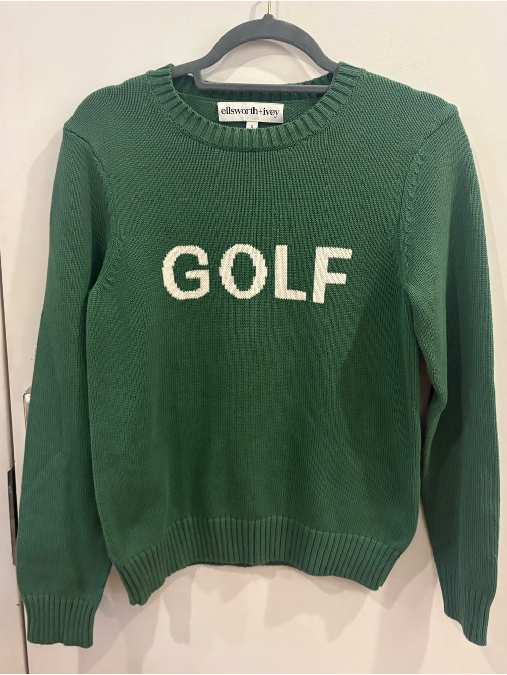 Ellsworth + Ivey Green 'GOLF' Crewneck Sweater Preppy